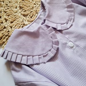 Alternative view of Camasa cu guler vintage lilac stripes